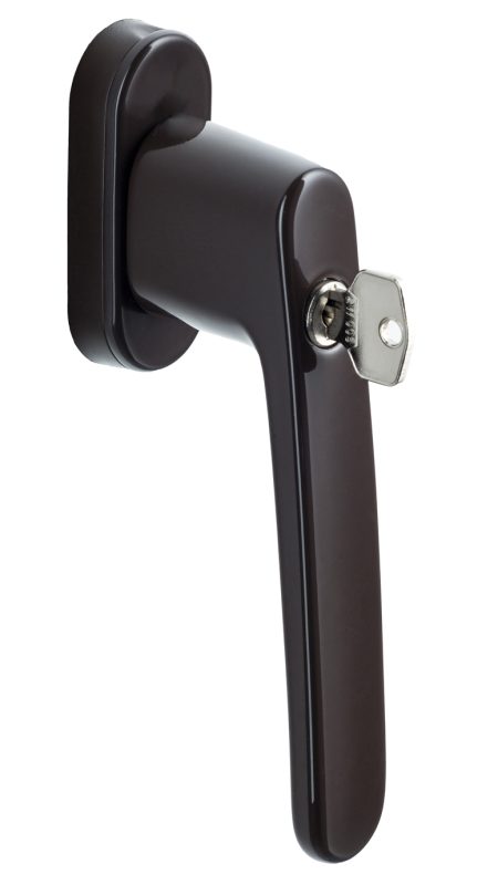 Manilla negra ventana con cerradura