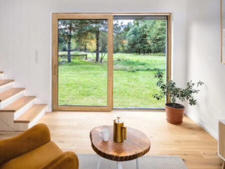 Ventana color roble claro