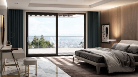 Ventana corredera hermética Libera Hermet 10 en dormitorio