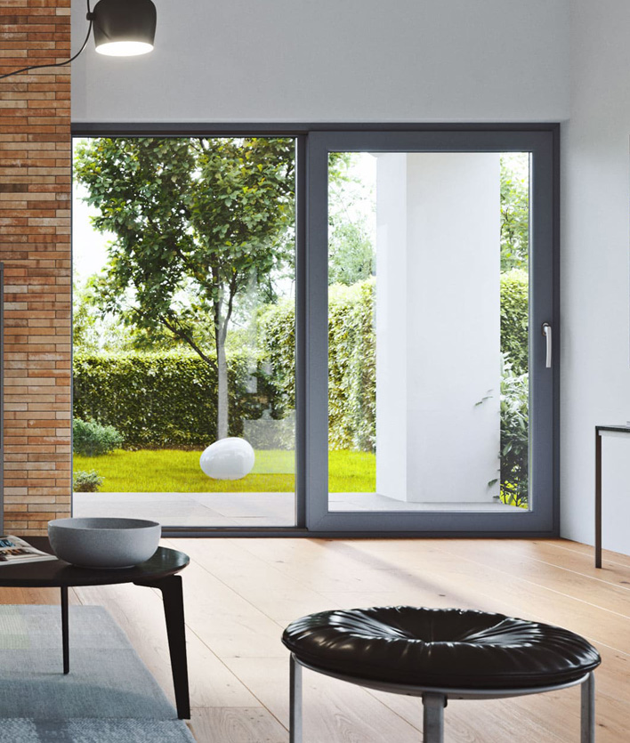 Ventana corredera hermética Libera Hermet 10 en salón