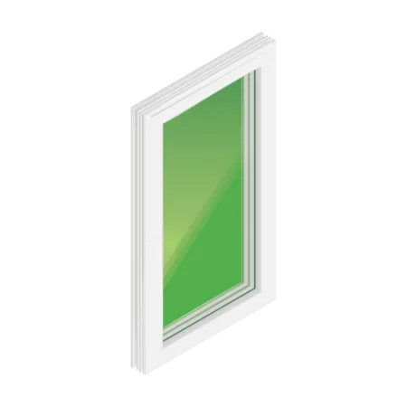 Ventana fija de PVC Hermet 10 con alto rendimiento en aislamiento térmico y acústico.
